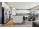 Kitchen with stainless steel appliances and open access to the dining area at 3903 Henny Ave, Las Vegas, NV 89141