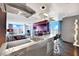 Modern kitchen boasts stainless steel appliances, a sleek countertop, and stylish lighting fixtures at 4381 W Flamingo Rd # 1901, Las Vegas, NV 89103