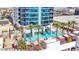 Stunning rooftop pool with surrounding landscaping, showcasing a luxurious outdoor amenity at 4381 W Flamingo Rd # 1901, Las Vegas, NV 89103