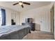 Bedroom featuring a ceiling fan, neutral carpet, and closet at 5166 S Jones Blvd # 202, Las Vegas, NV 89118