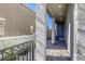 View of the entrance with covered walkway at 909 Cirrus Cloud Ave, Las Vegas, NV 89138