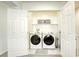 Laundry room with side-by-side washer and dryer and shelving for storage at 909 Cirrus Cloud Ave, Las Vegas, NV 89138
