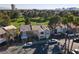Aerial view of townhomes with manicured lawns, mature trees, and convenient parking at 914 Tam O Shanter, Las Vegas, NV 89109
