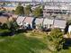 Aerial view of townhomes on a well-maintained green property, showcasing a vibrant community at 914 Tam O Shanter, Las Vegas, NV 89109
