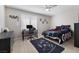 Gaming themed bedroom with gaming rug and desk at 10500 Pacific Palisades Ave, Las Vegas, NV 89144