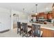 Spacious kitchen featuring a kitchen island with bar stool seating at 1912 Parkchester Dr, Las Vegas, NV 89108