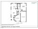 Detailed floor plan featuring a kitchen, living room, two bedrooms, one car garage, and laundry area at 2029 Rose Coral Ave, Las Vegas, NV 89106