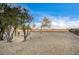 Spacious backyard with gravel landscaping, framed by trees, offering a blank canvas for outdoor living at 2516 Evansville Ave, Henderson, NV 89052