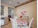 The eat-in kitchen features a decorative border and desert themed wall art at 2516 Evansville Ave, Henderson, NV 89052