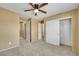 Bedroom with a large closet and neutral carpet flooring for comfort at 3189 Sisley Garden Ave, Henderson, NV 89044