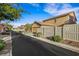 A charming street view showing the home's exterior, complemented by mature landscaping and a well-maintained neighborhood at 3189 Sisley Garden Ave, Henderson, NV 89044