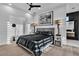 Modern bedroom with distinctive light fixtures and custom decor at 3266 S Spring Mountain Blvd, Pahrump, NV 89048