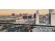 City view highlighting the skyline and cityscape from an elevated angle at sunset at 4381 W Flamingo Rd # 3002, Las Vegas, NV 89103
