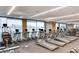 Well-equipped gym with treadmills, elliptical machines, and scenic city views through expansive windows at 4381 W Flamingo Rd # 3002, Las Vegas, NV 89103
