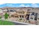 This exterior front view shows a well maintained two-story home with beautiful desert landscaping at 508 Via Palermo Dr, Henderson, NV 89011