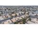 This aerial view shows a Nevada neighborhood with desert landscaping at 5784 Dew Mist Ln, Las Vegas, NV 89110