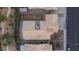 This aerial view shows the home's roof and small yard at 5784 Dew Mist Ln, Las Vegas, NV 89110