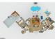 Detailed floorplan showcasing the layout with pool, multiple bedrooms, and recreational spaces at 6965 S Valley View Blvd, Las Vegas, NV 89118