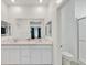 En-suite bathroom features double vanity, walk-in shower, and updated fixtures at 7304 N Decatur Blvd # 6, North Las Vegas, NV 89131