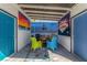 Charming outdoor patio featuring colorful decor, seating, and an inviting atmosphere at 813 Bonita Ave, Las Vegas, NV 89104