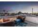 Inviting roof deck features comfortable seating and views of the Strip at 813 Bonita Ave, Las Vegas, NV 89104
