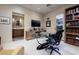 Stylish home office space with ample storage, natural light, and modern decor at , Henderson, NV 89011