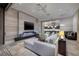 Stylish living room featuring a fireplace, stone accent wall, and modern furnishings at , Henderson, NV 89011