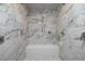Marble shower with multiple shower heads and bench at , Henderson, NV 89011