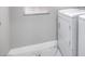 Functional laundry area featuring a full-size white washer and dryer at 1216 Padre Serra Ln, Las Vegas, NV 89134