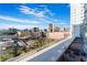 Breathtaking city view from a high-rise balcony under a bright blue sky at 150 Las Vegas Blvd # 1014, Las Vegas, NV 89101