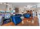 Spacious living room featuring modern decor, open layout, and hardwood floors at 150 Las Vegas Blvd # 1014, Las Vegas, NV 89101