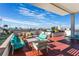 Outdoor rooftop seating area offering comfortable lounge chairs and panoramic views of the Las Vegas skyline at 150 Las Vegas Blvd # 1014, Las Vegas, NV 89101