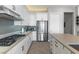 Elegant kitchen with stainless steel appliances and ample counter space at 160 Stone Mesa Ct, Henderson, NV 89011