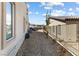 Gravel side yard features space for storage and easy maintenance along the side of the home at 160 Stone Mesa Ct, Henderson, NV 89011