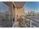 Balcony with outdoor seating and city views at 200 W Sahara Ave # 801, Las Vegas, NV 89102
