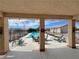 View of the pool from the covered patio at 2300 S Washoe Ave, Pahrump, NV 89048