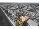 An aerial view of property with backyard landscaping and a community view in background at 2743 Carolina Blue Ave, Henderson, NV 89052