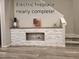 Nearly completed fireplace, ready for the addition of an electric insert at 2844 Alenga St, Henderson, NV 89044