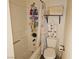 Bathroom area featuring shower, toilet, and shelving for storing essentials at 3550 Bay Sands Dr # 3056, Laughlin, NV 89029