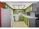 Well-lit kitchen featuring ample counter space and green cabinets at 4140 Gannet Cir # 255, Las Vegas, NV 89103
