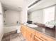 Stylish bathroom with large mirror and decorative accents at 45 Maleena Mesa St # 327, Henderson, NV 89074