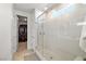 Bathroom featuring walk-in shower and closet at 4743 S Sungold St, Pahrump, NV 89061