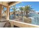 This patio offers a comfortable seating area with views of the community's desert landscape at 4960 Harrison Dr # 131, Las Vegas, NV 89120