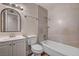 Updated bathroom with tub shower combination, new fixtures, and neutral tones at 6121 Edgewood Cir, Las Vegas, NV 89107