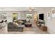 Inviting living room showcasing an open floor plan, modern decor, and stylish furnishings at 7717 Rosebark Cliffs St, North Las Vegas, NV 89084