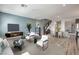 Bright and airy living room featuring modern furniture, stylish decor, and an inviting open floor plan at 1056 Via Panfilo Ave, Henderson, NV 89011
