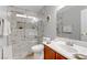 A well-lit bathroom features a glass-enclosed shower, vanity, and toilet at 1150 Red Margin Ct # 101, Las Vegas, NV 89183