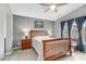 Comfortable bedroom with a ceiling fan and natural light at 1150 Red Margin Ct # 101, Las Vegas, NV 89183