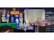 Nighttime city view capturing MGM hotel, a Lady Gaga ad, and the iconic rollercoaster at 125 E Harmon Ave # 2205, Las Vegas, NV 89109
