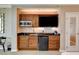 This kitchenette includes modern appliances and sleek countertops at 125 E Harmon Ave # 2205, Las Vegas, NV 89109